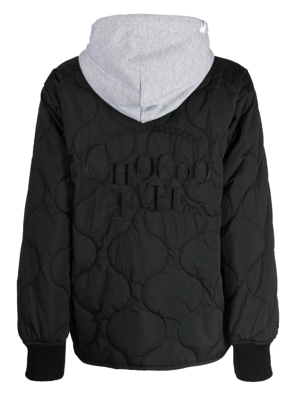 Logo-Patch Quilted Hooded Jacket