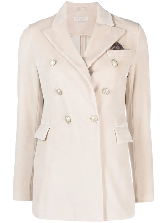 Double-Breasted Peaked Blazer