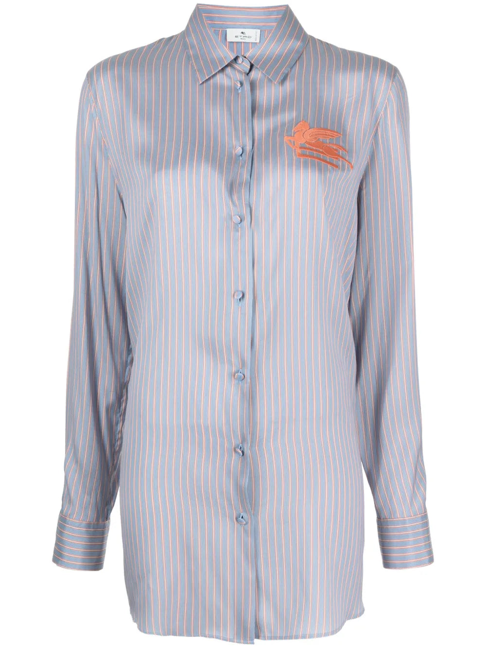 Logo-Embroidered Silk Shirt