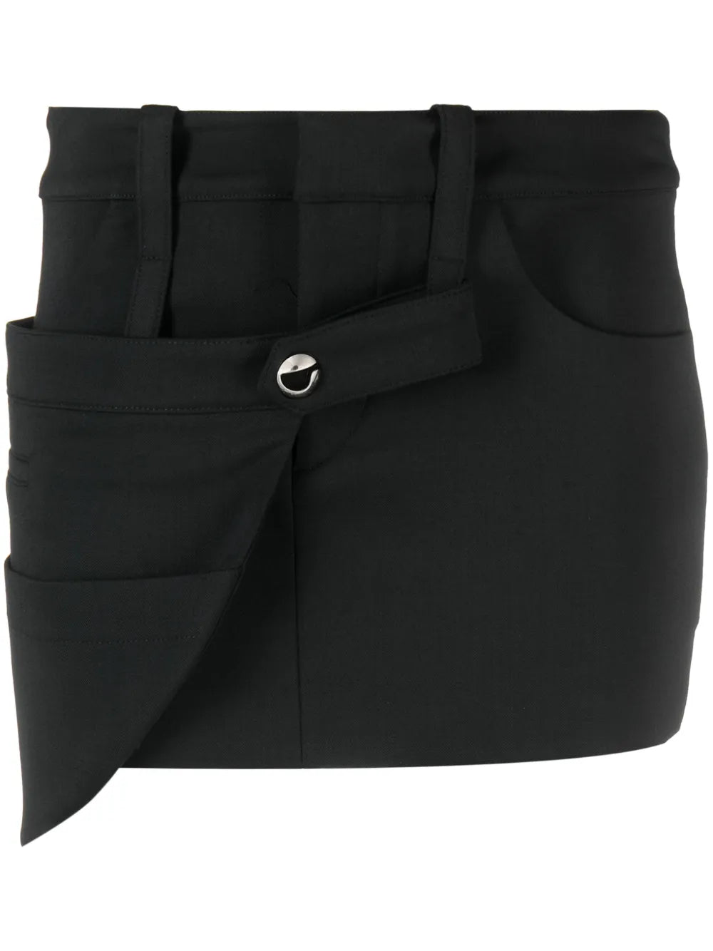 Strap-Detail Mini Skirt