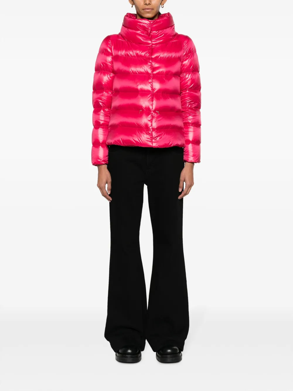 Funnel-Neck Quilted Padded Jacket