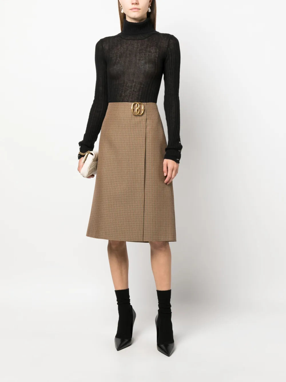 Roll-Neck Cashmere Top