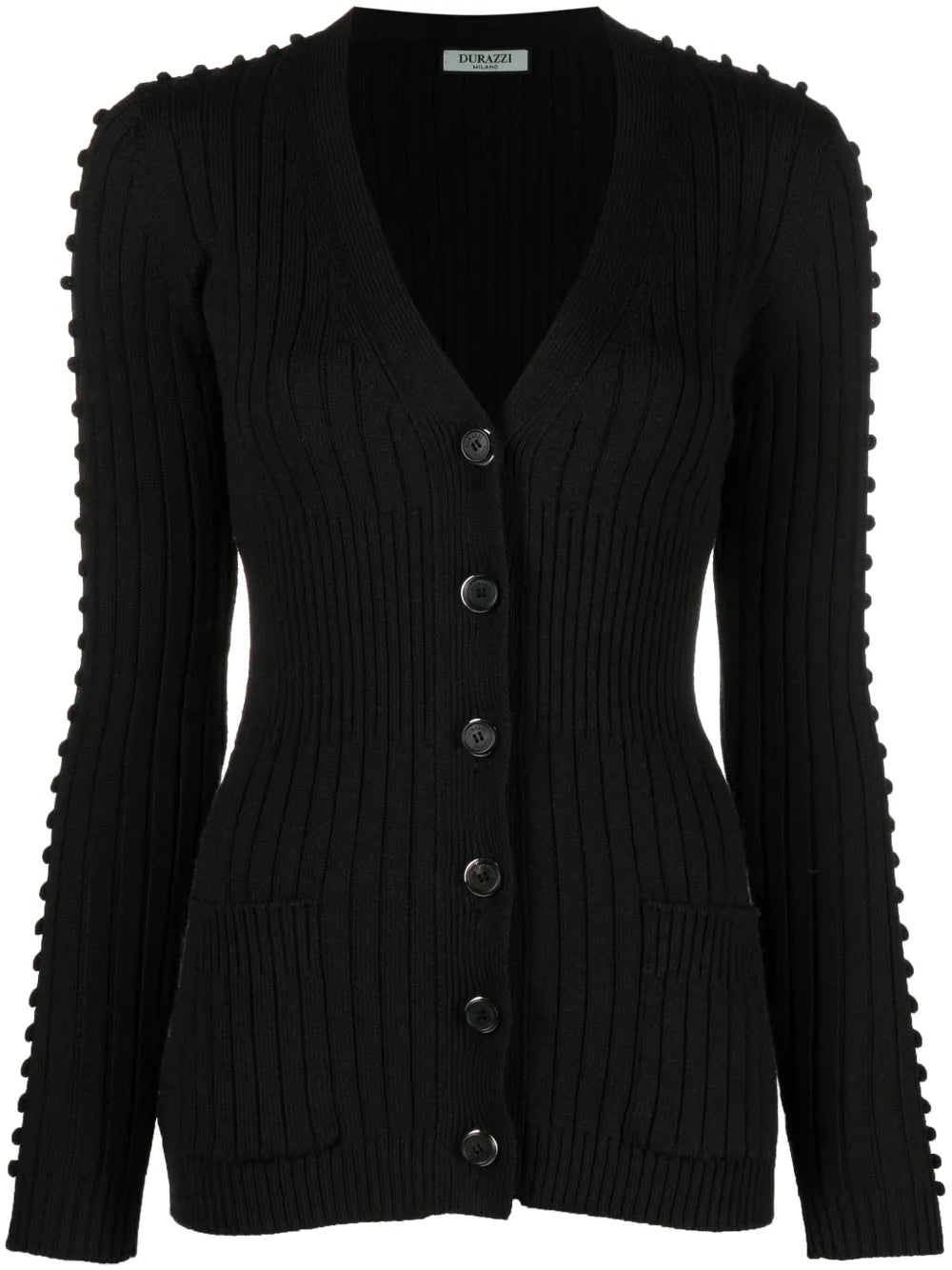 V-Neck Ribbed Cardigan