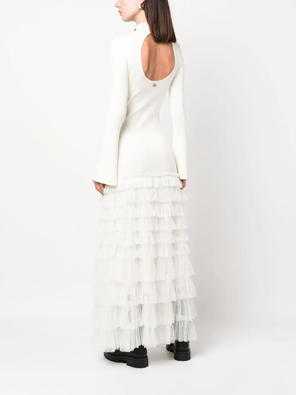 Ruffled-Voile Maxi Dress