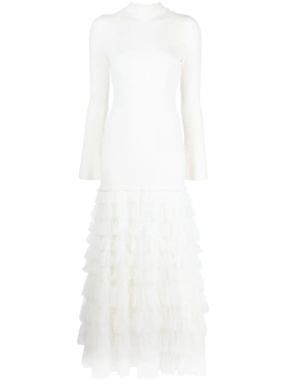Ruffled-Voile Maxi Dress