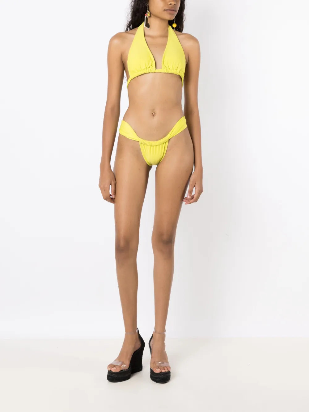 Gathered Low-Waisted Bikini Bottoms