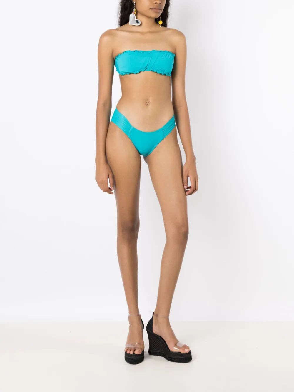 Gathered Low-Waisted Bikini Bottoms