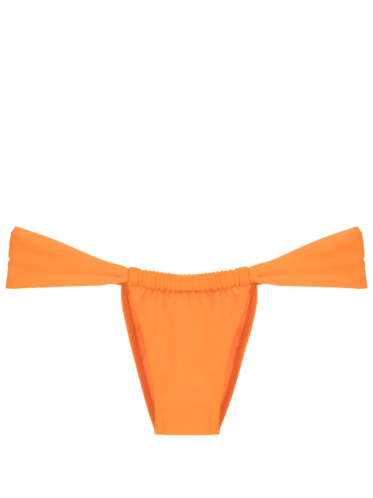 Gathered Low-Rise Bikini Bottoms