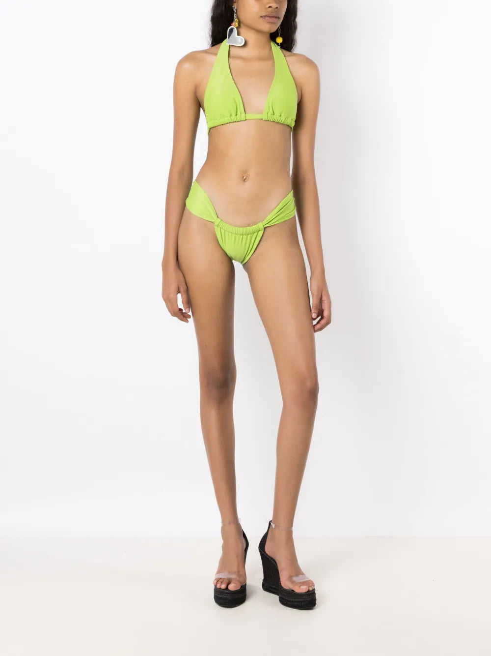 Gathered Low-Waisted Bikini Bottoms