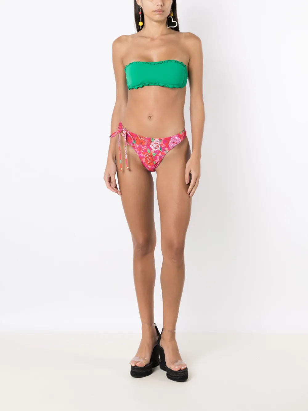 Ruffled Strapless Bikini Top