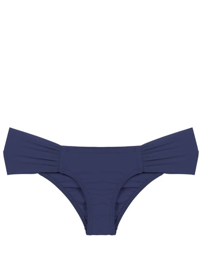 Gathered Low-Waisted Bikini Bottoms