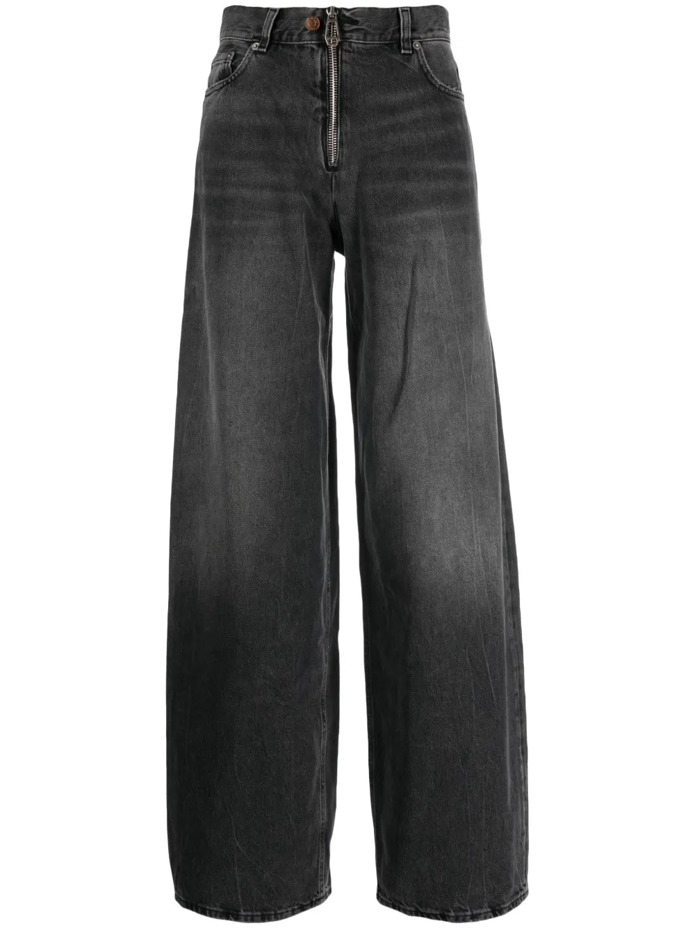 Stonewashed Wide-Leg Jeans