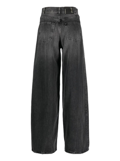 Stonewashed Wide-Leg Jeans