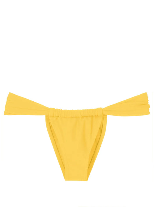Gathered Low-Waisted Bikini Bottoms