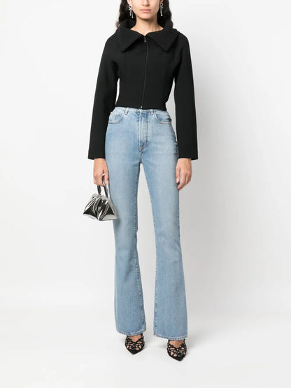 High-Waisted Flared Jeans