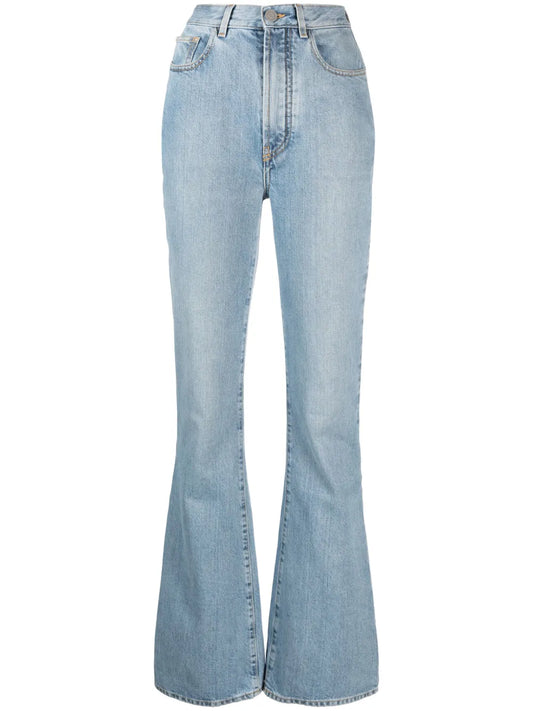 High-Waisted Flared Jeans