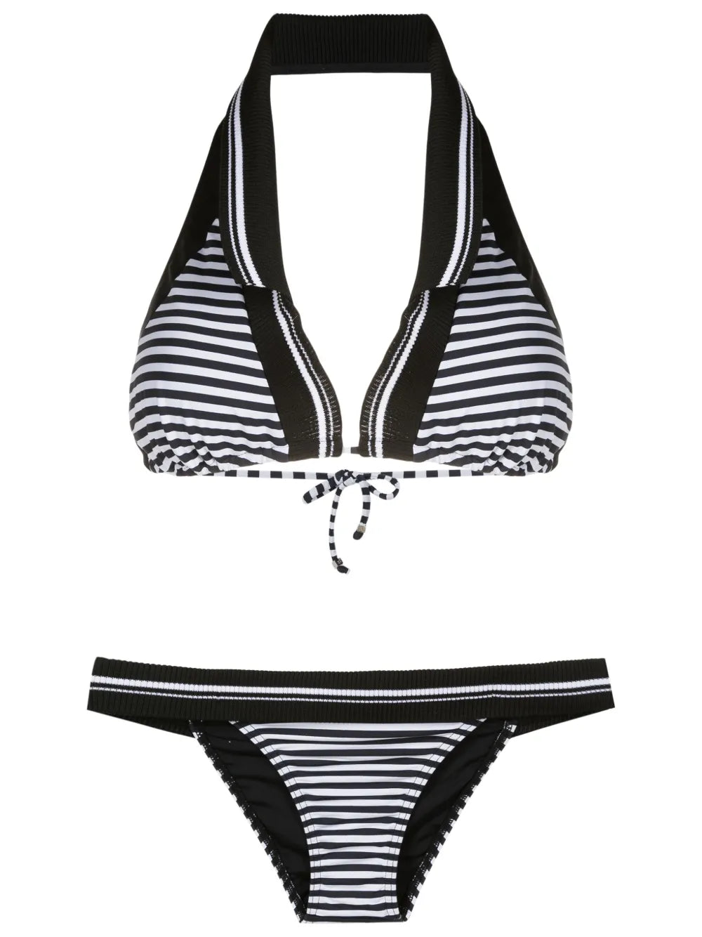 Striped Halterneck Bikini