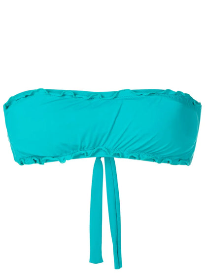 Ruffled-Trim Bandeau Bikini Top