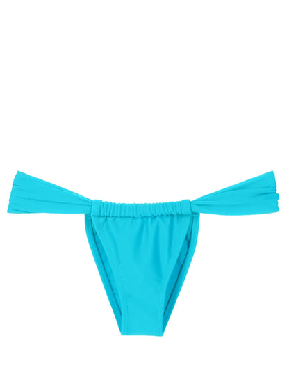 Gathered Low-Waisted Bikini Bottoms