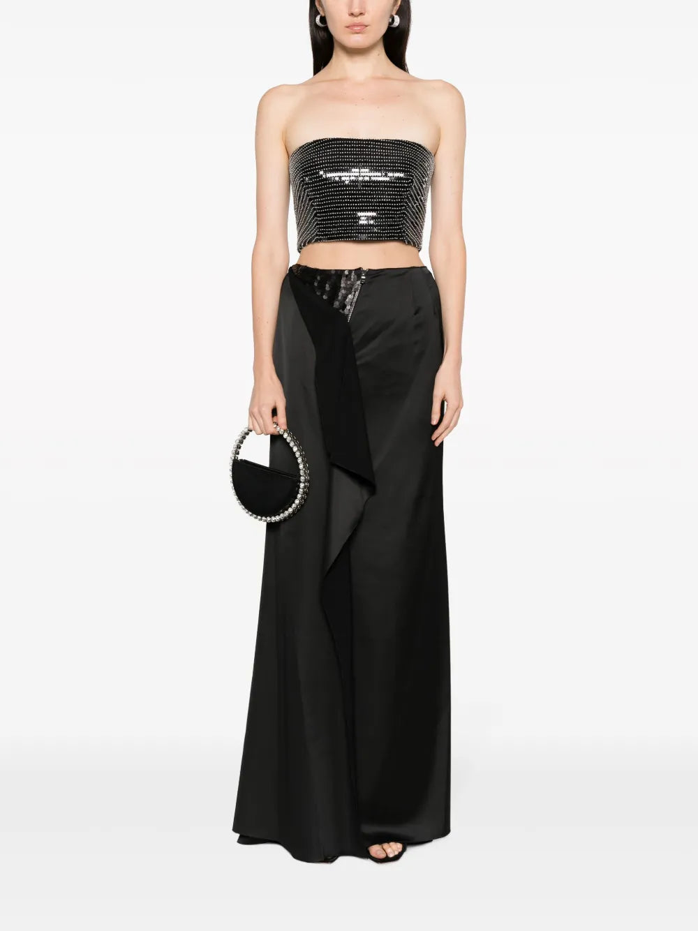 Sequined Cropped Top