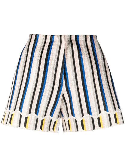Striped Jacquard Shorts