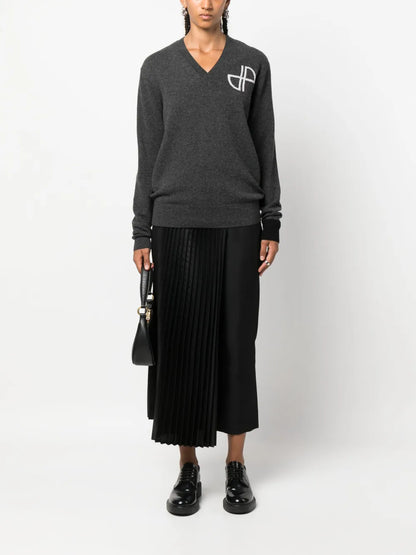 Logo-Intarsia Merino-Wool Jumper