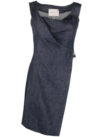 Asymmetric Gathered Sleeveless Top