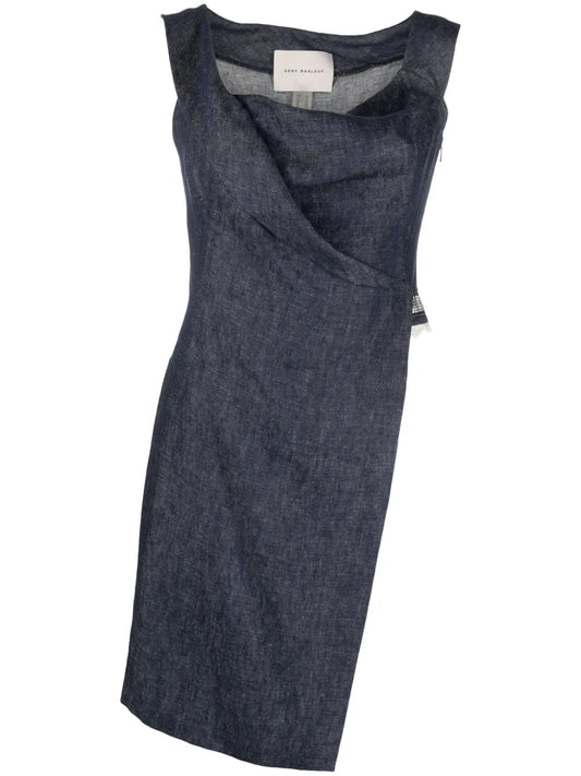 Asymmetric Gathered Sleeveless Top