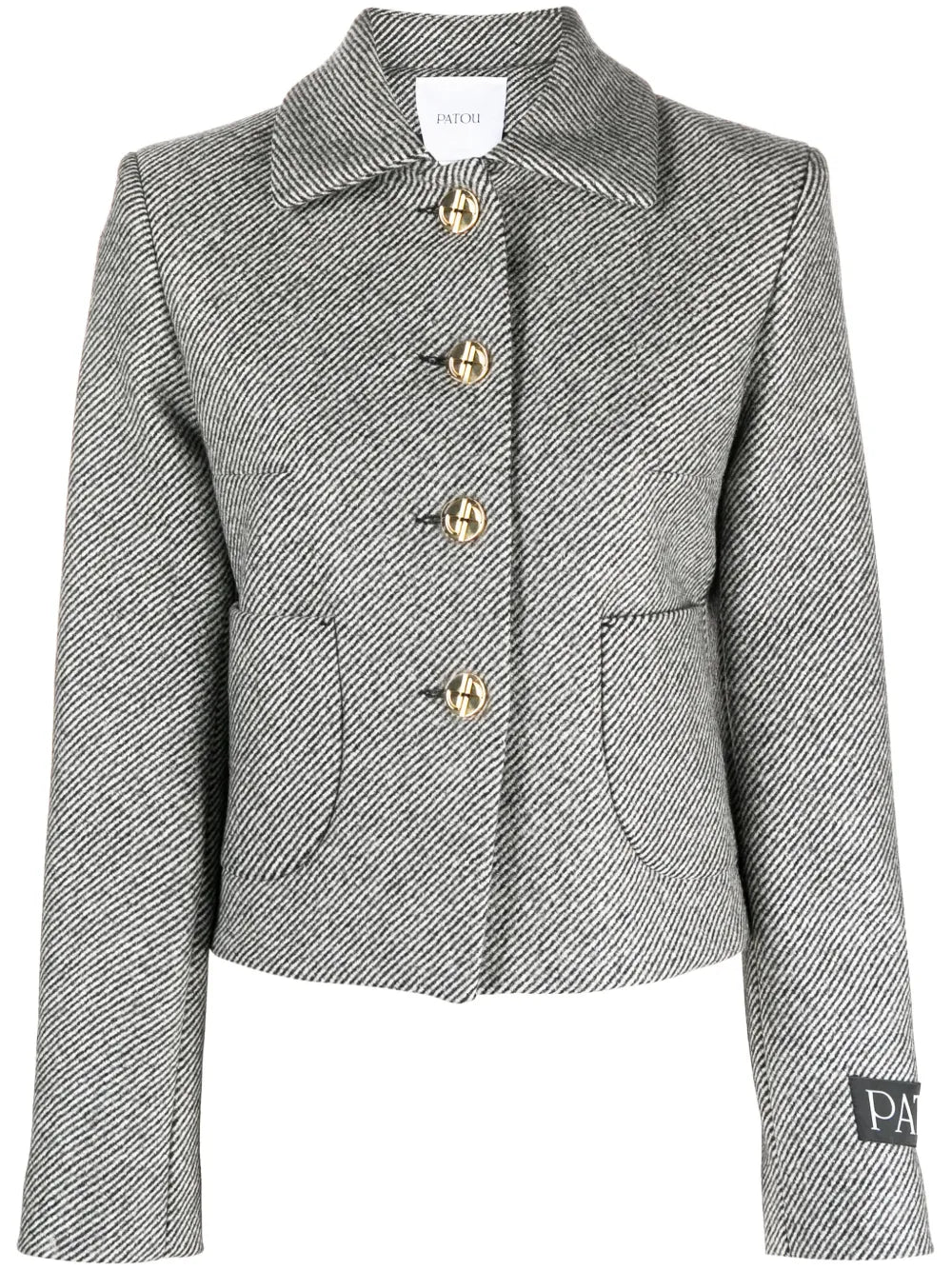 Textured Virgin-Wool Short Jacket