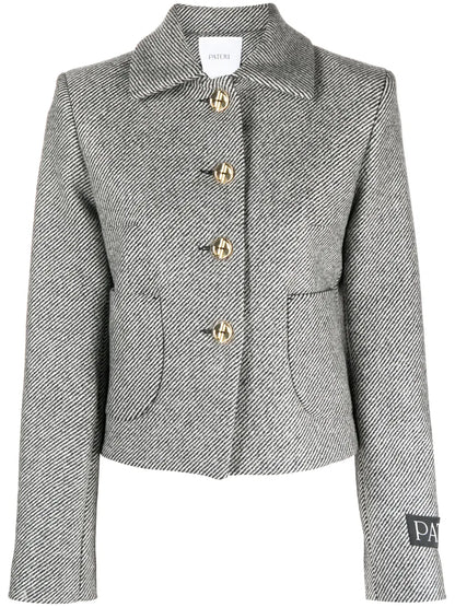 Textured Virgin-Wool Short Jacket