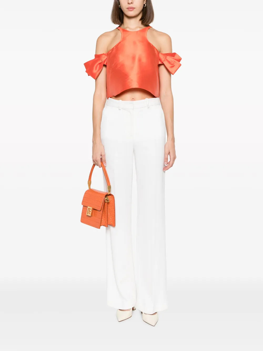 Cold-Shoulder Cropped Top