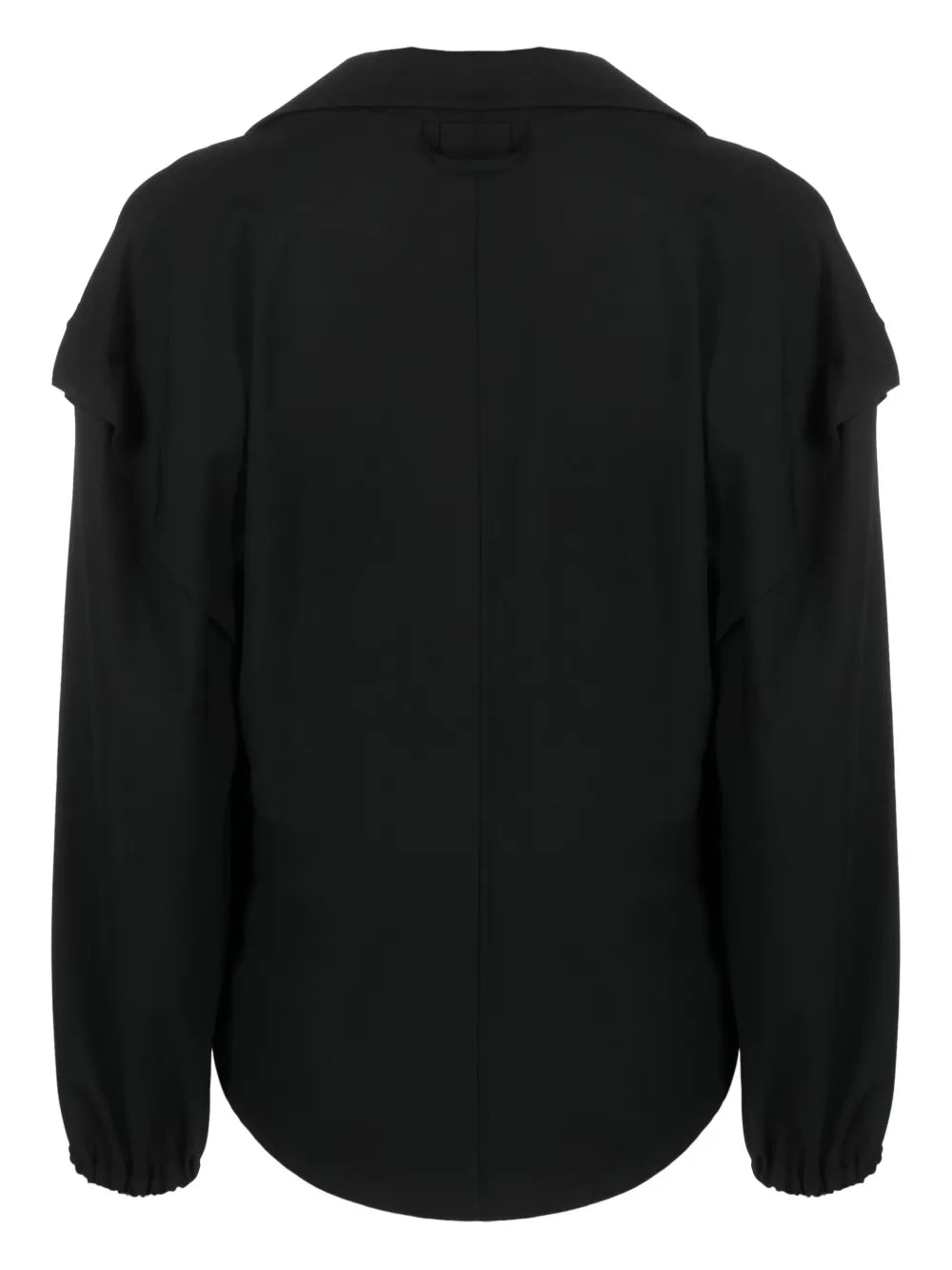Notched-Collar Drop-Shoulder Blouse