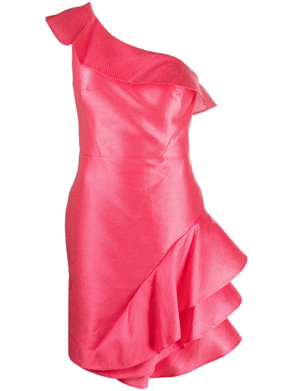 One-Shoulder Ruffled Mini Dress