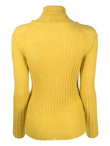 Roll-Neck Ribbed Jumper