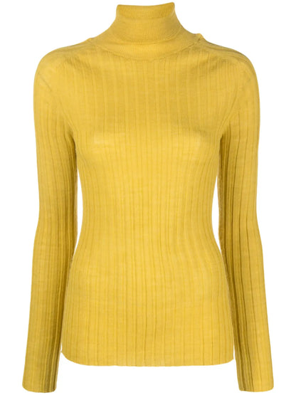 Roll-Neck Ribbed Jumper
