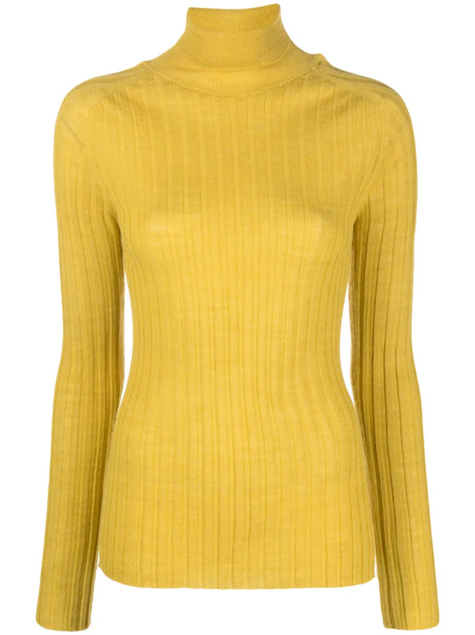 Roll-Neck Ribbed Jumper