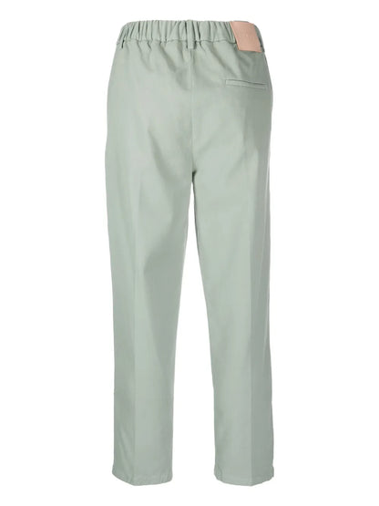 Straight-Leg Cotton Trousers
