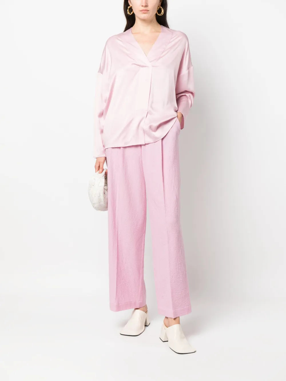 V-Neck Silk Shirt