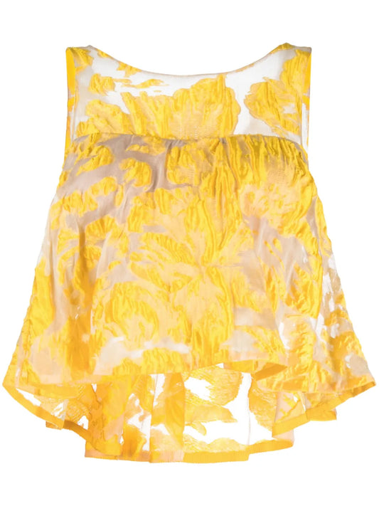 Semi-Sheer Sleeveless Top