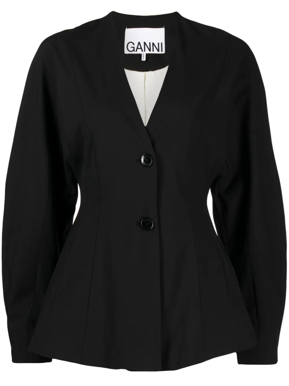 V-Neck Single-Breasted Blazer