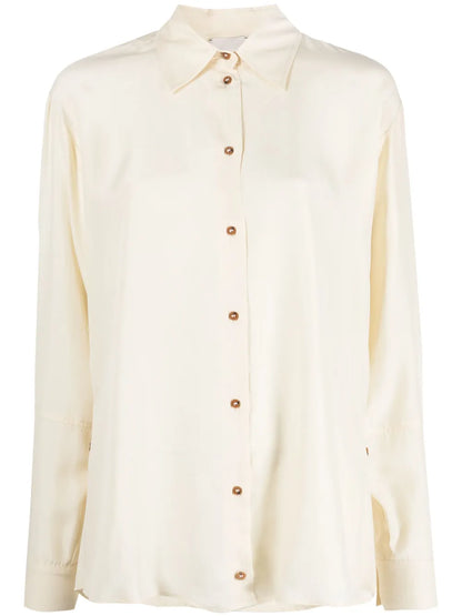 Long-Sleeved Silk Shirt