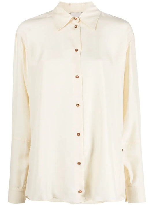Long-Sleeved Silk Shirt