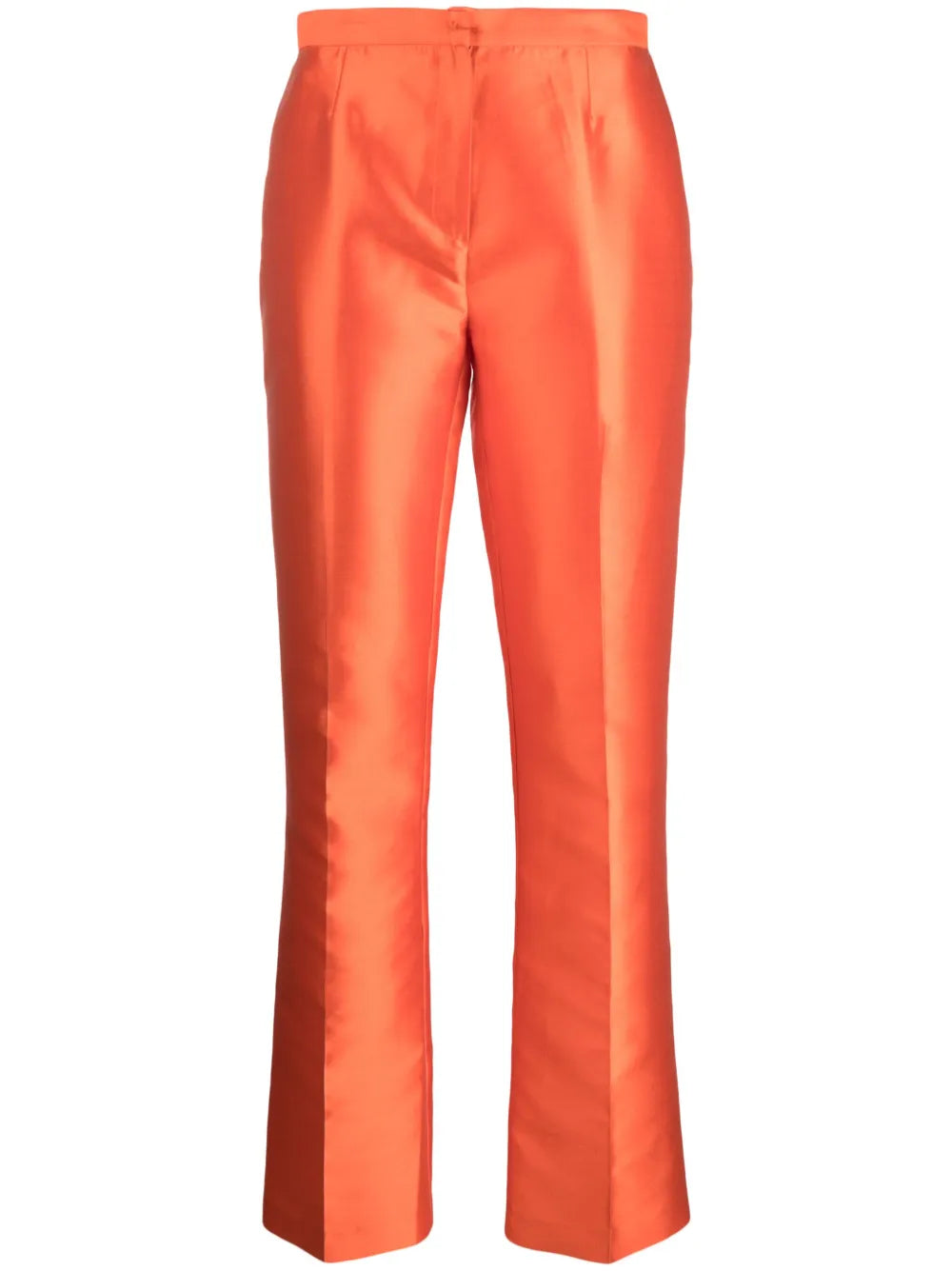 Satin Straight-Leg Trousers