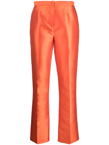 Satin Straight-Leg Trousers