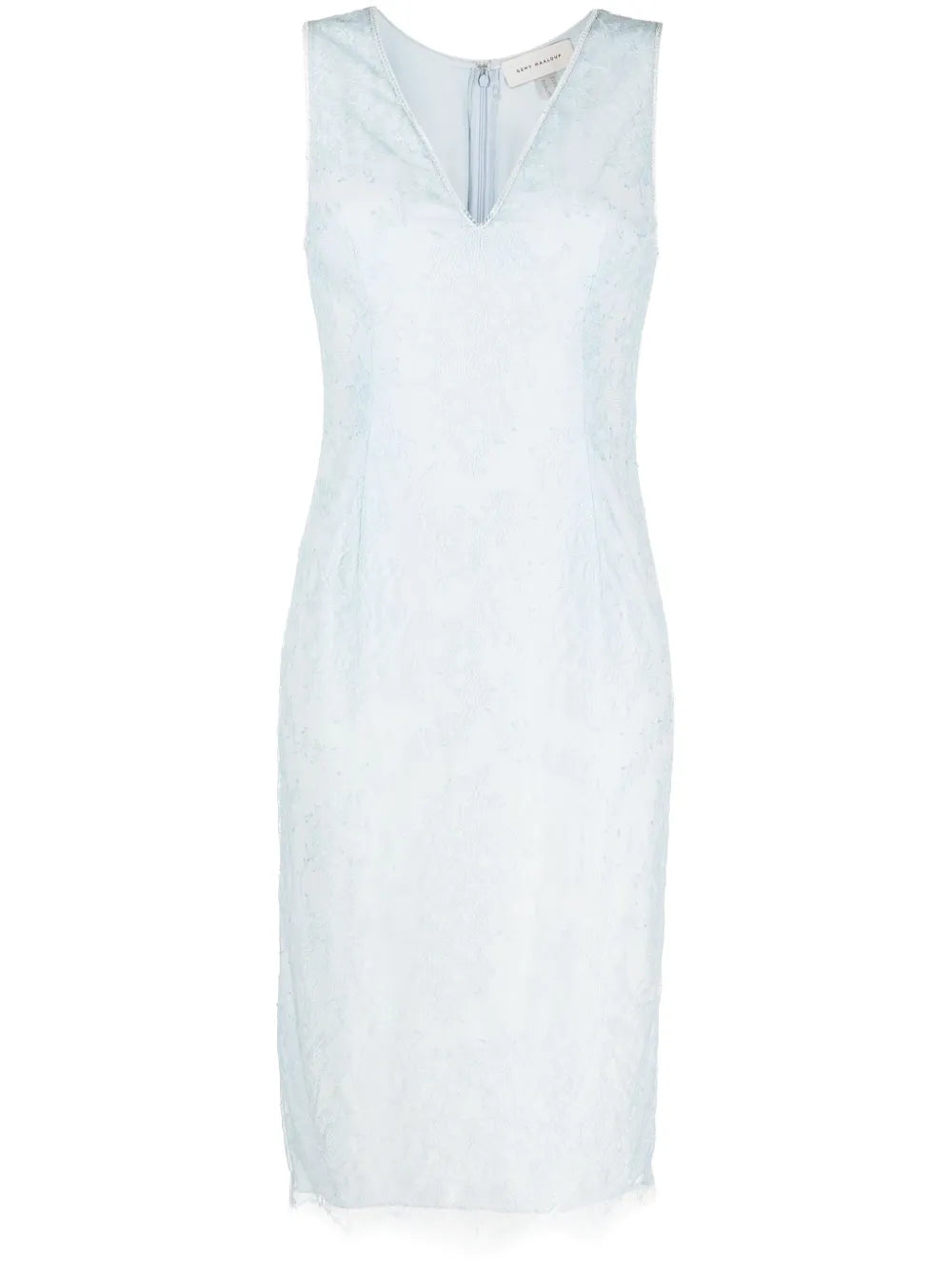 Chantilly Lace V-Neck Midi Dress