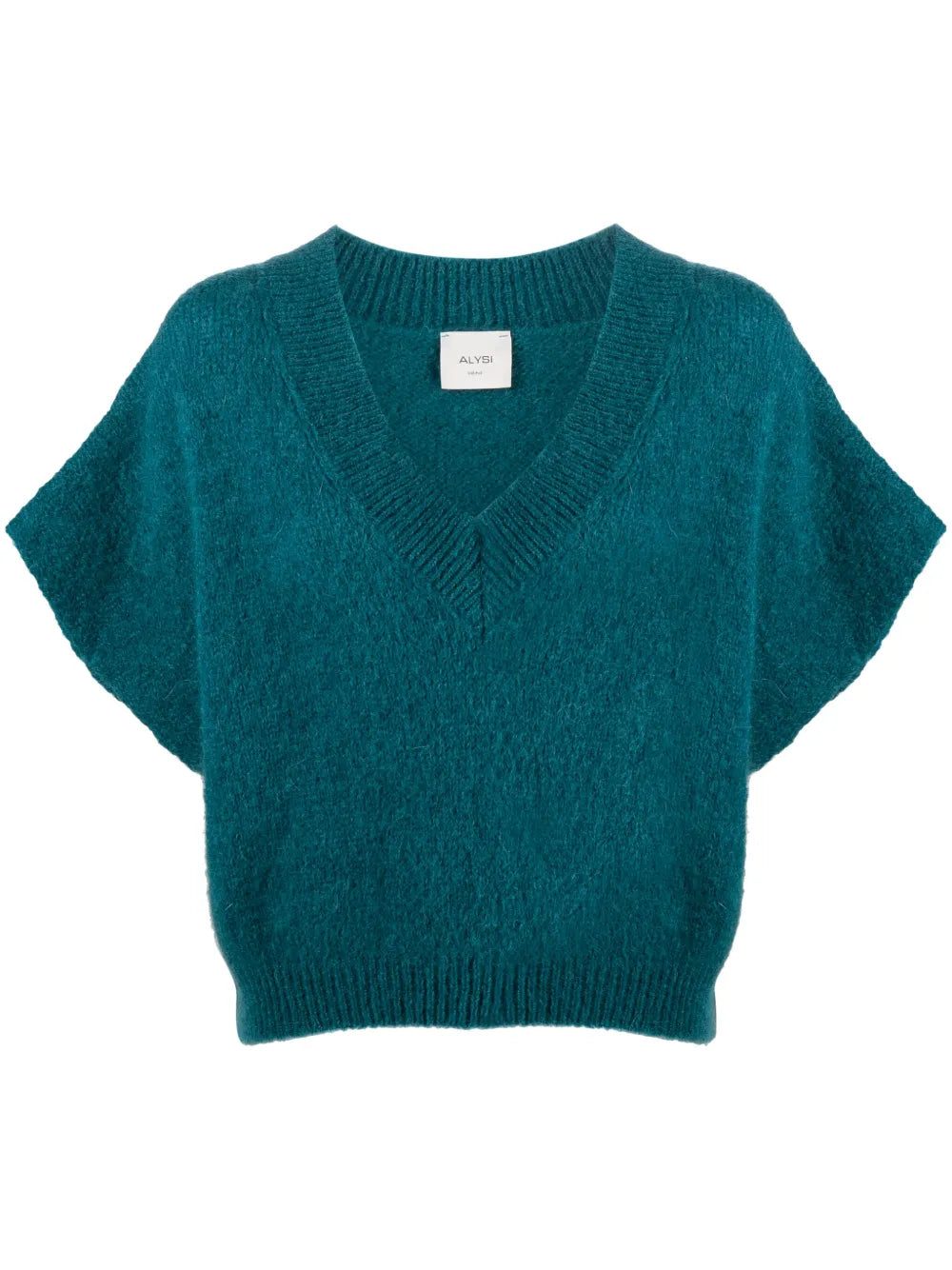 Brushed Mohair-Blend Knitted T-Shirt