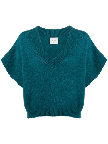 Brushed Mohair-Blend Knitted T-Shirt