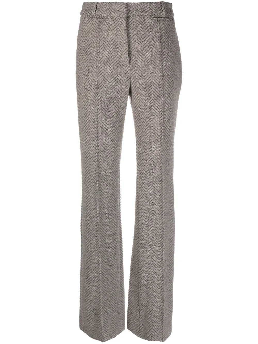 Pressed-Crease Straight-Leg Trousers