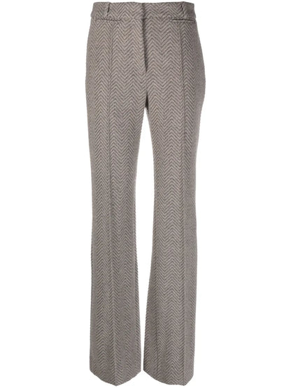Pressed-Crease Straight-Leg Trousers