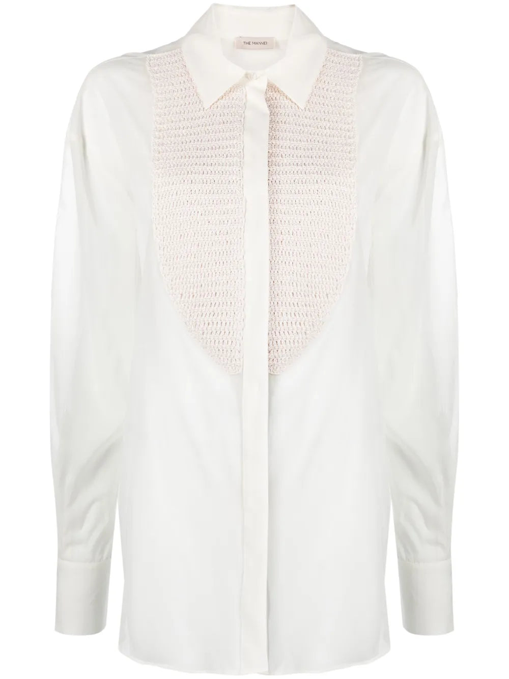 Tebulos Knitted-Panel Shirt